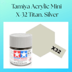 Tamiya Acrylic Mini X-32 Titan. Silver
