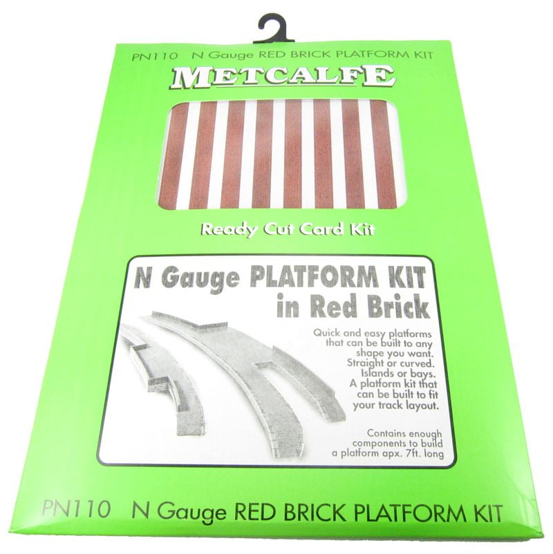 Metcalfe PN110 N Gauge Platform Kit Red Brick Gravesend Model Centre