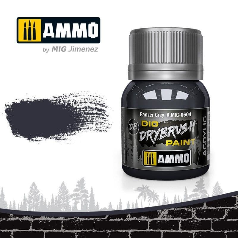 Ammo 0604 Dry Brush Paint - Panzer Grey