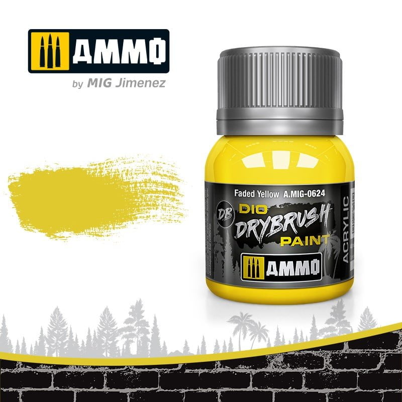 Ammo 0624 Dry Brush Paint - Faded Yellow