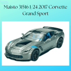 Maisto 31516 1/24 2017 Corvette Grand Sport