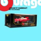 Burago 3061 Jaguar E Type Cabriolet 1961 Red 1/18 Scale