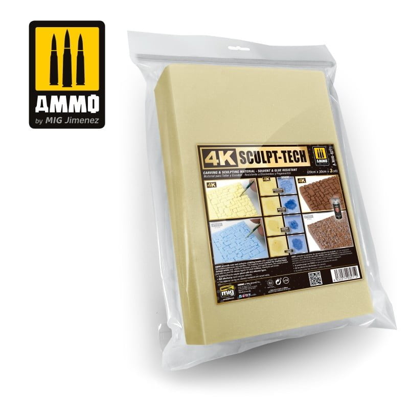 MIG Ammo Mig 8271 Sculpt-Tech Carving & Sculpting Material - 20cm x 30cm x 3cm