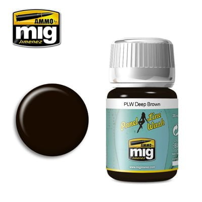 Mig 1618 Deep Brown Panel Line Wash