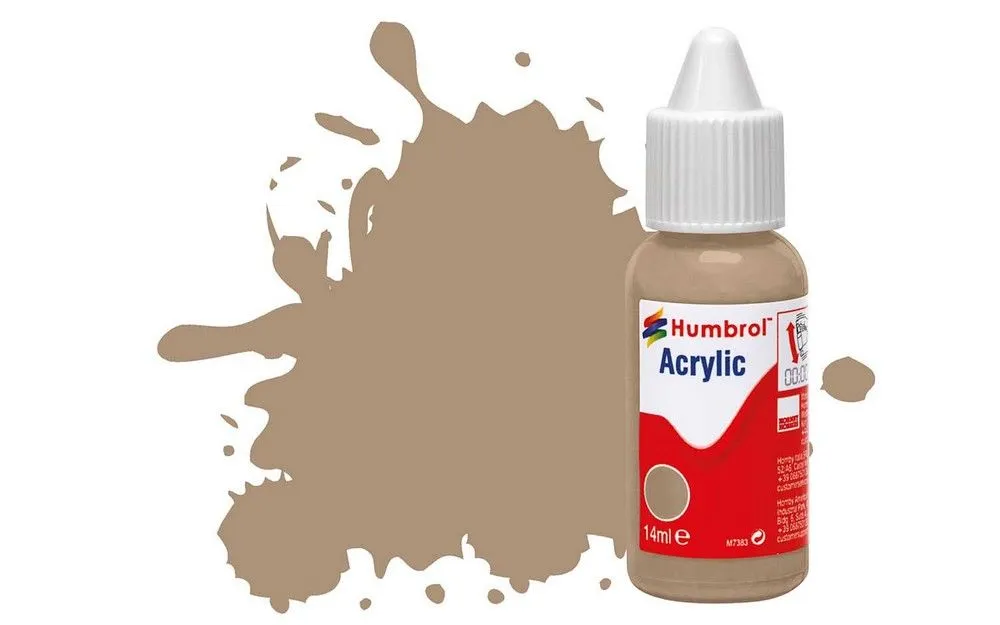 Humbrol Acrylic No 72 Matt Khaki Drill Dropper Bottle