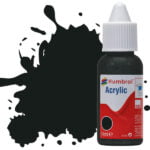 Humbrol Acrylic No 91 Black Green Matt Dropper Bottle