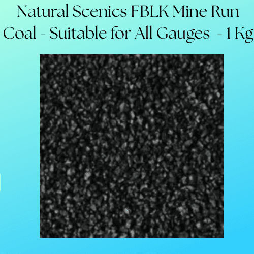 Natural Scenics FBLK Mine Run Coal - Suitable for All Gauges - 1 Kg