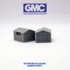 3D Printed 2 x OO Scale Garden Sheds