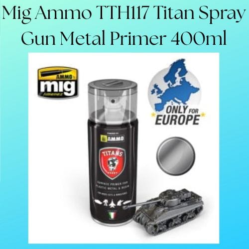 Mig Ammo TTH117 Titan Spray Gun Metal Primer 400ml