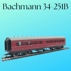 Bachmann 34-251B 57ft Corridor 1st and 3rd Crimson LMS