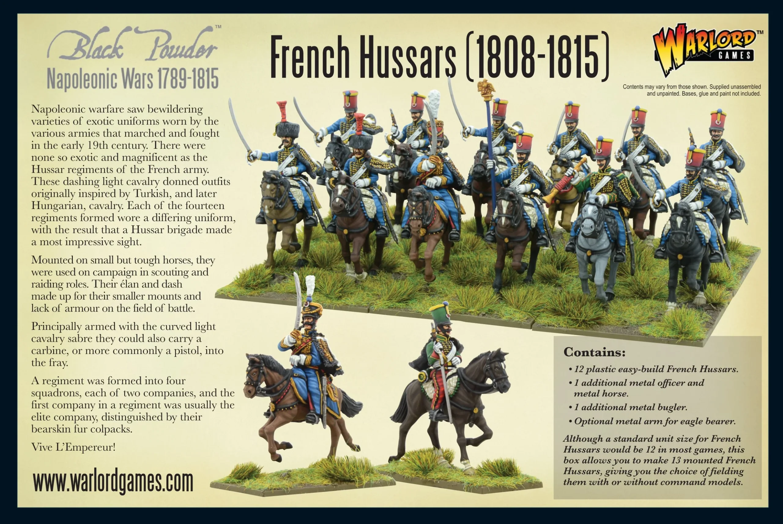 Warlord Games Black Powder 28mm French Hussars (1808 1815) - Image 2