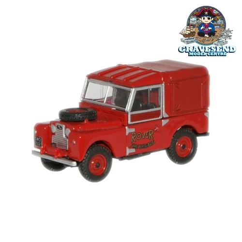 Oxford Diecast 76LAN188010 Rover Fire Brigade Land Rover 88 Canvas - 1/76 Scale