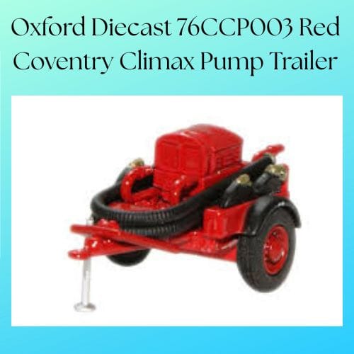 Oxford Diecast 76CCP003 Red Coventry Climax Pump Trailer