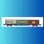 Hornby R60239  KFA Container Wagon with 2 x 20' Containers & 1 x 20' Tanktainer - Era 11