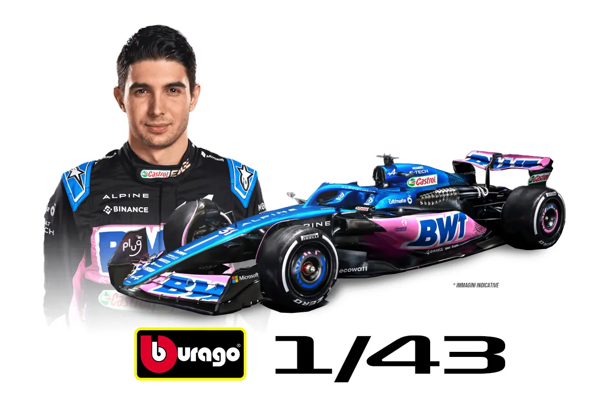 Burago 38073 1/43 BWT Alpine F1 Team A523 2023 With Helmet Esteban Ocon No 31