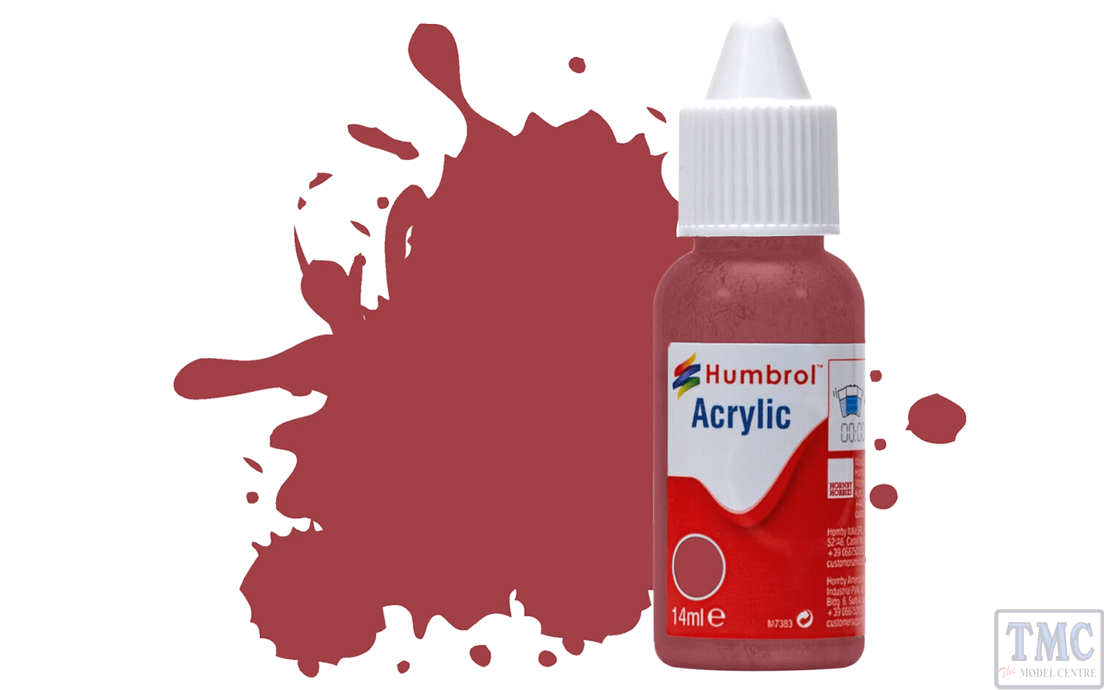 Humbrol Acrylic No. 73 Wine Matt Acrylic Dropper Bottle 14ML