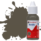 Humbrol Acrylic No 75 Bronze Green Matt Dropper Bottle 14ML