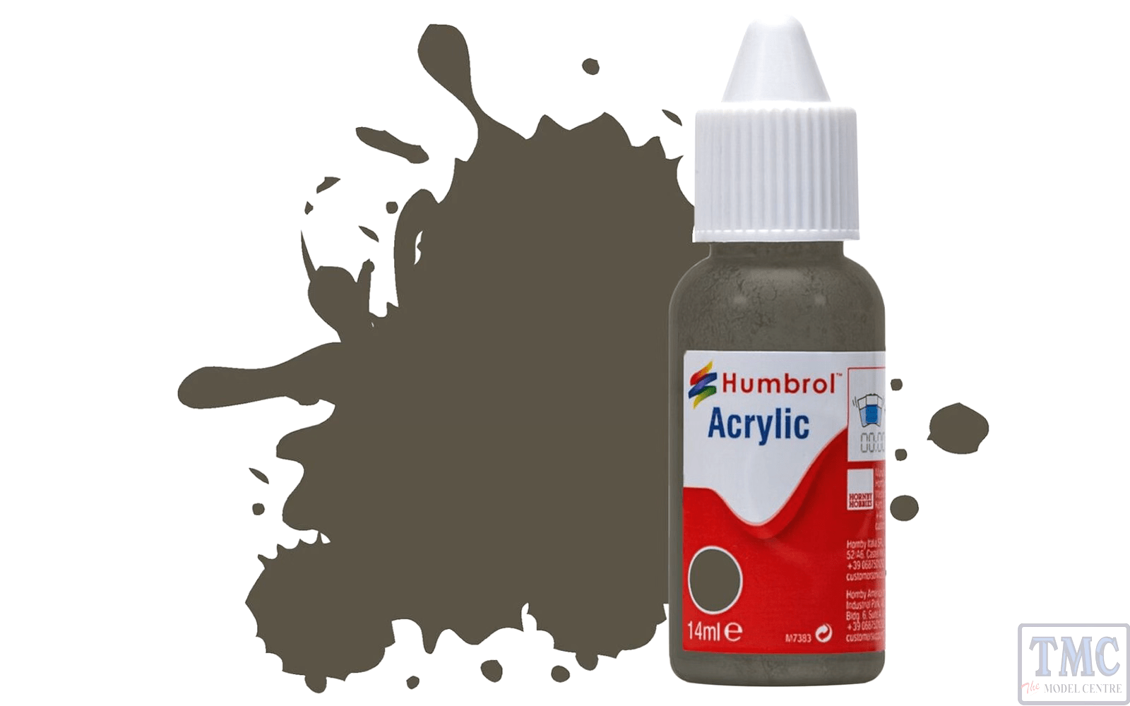 Humbrol Acrylic No 75 Bronze Green Matt Dropper Bottle 14ML