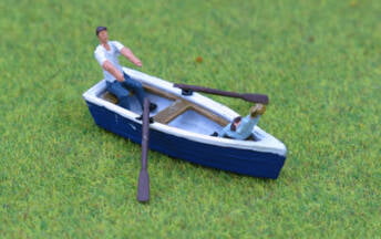 P & D Marsh PDZ23 Row Boat with Passengers – Gravesend Model Centre