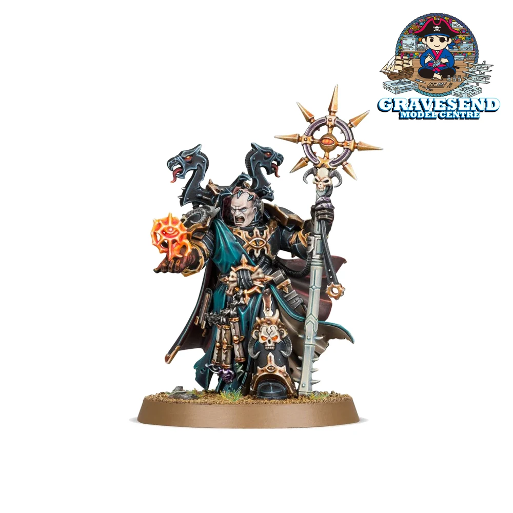Games Workshop Warhammer 40k - Sorcier Chaos Space Marines - Kit Plastique 9 Pièces - Base 40 Mm - Non Peint