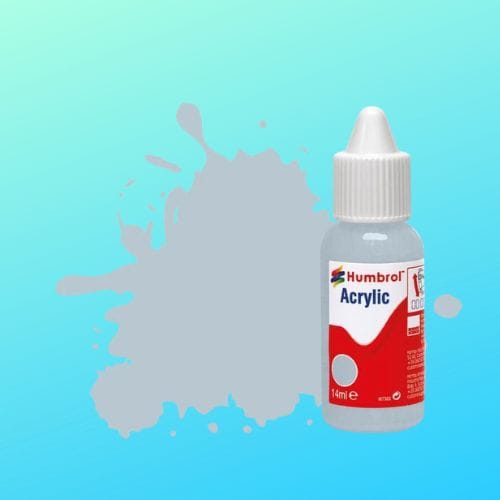Humbrol Acrylic 14ml 127 Dropper Bottle US Satin Ghost Grey