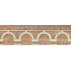 Hornby R7388 Low Level Arched Retaining Walls x 2 (Red Brick) 1/76/OO Gauge
