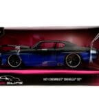 Jada 35062 Pink Slips 1/24 w/Base – 1971 Chevy Chevelle SS Glossy Blue/Black Gradient