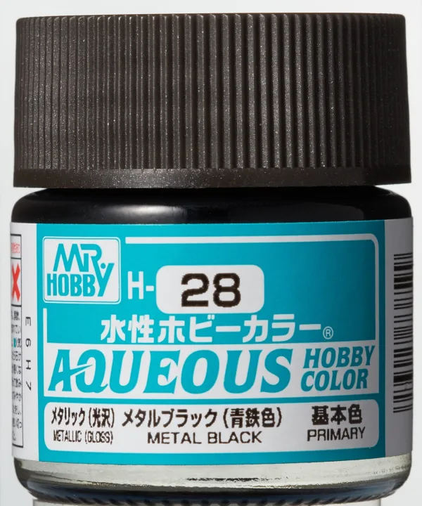 Mr Hobby Aqueous Hobby Color H-028 Metal Black