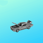 Poprace 1/64 640195 Shelby Mustang GT500 1967 Grey/Black