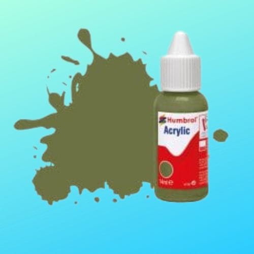 Humbrol Acrylic No. 80 Grass Green Matt Acrylic Dropper Bottle 14ML
