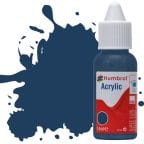 Humbrol Acrylic No. 104 Oxford Blue Matt Acrylic Dropper Bottle 14ML