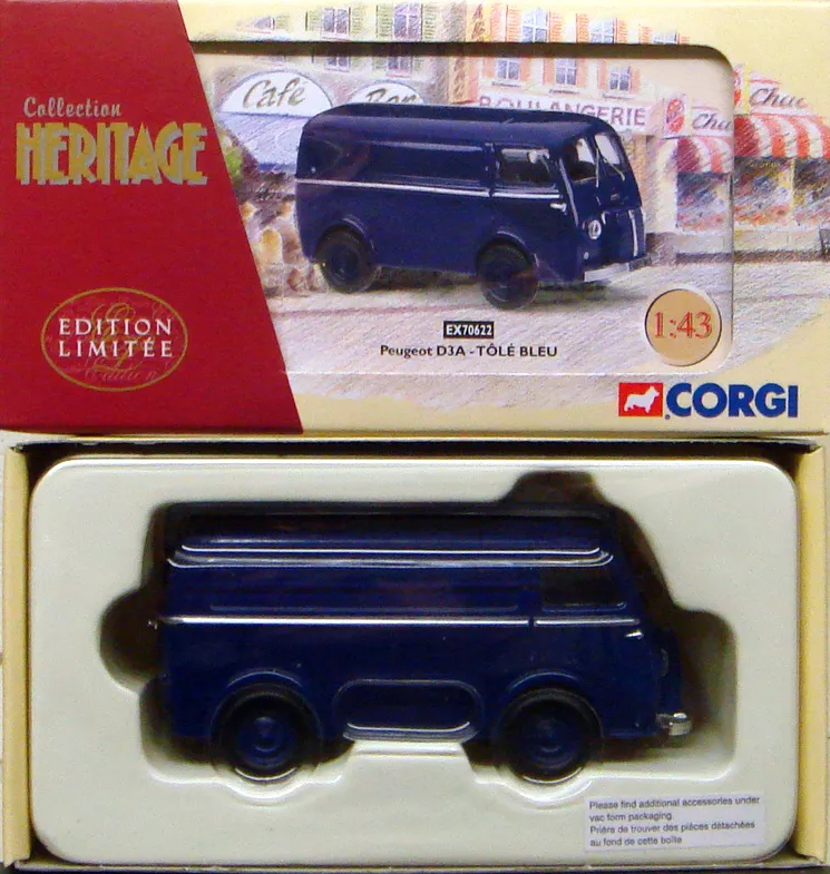 Vanguards EX70622 1/43 Peugeot D3A Tole Bleu - Image 2