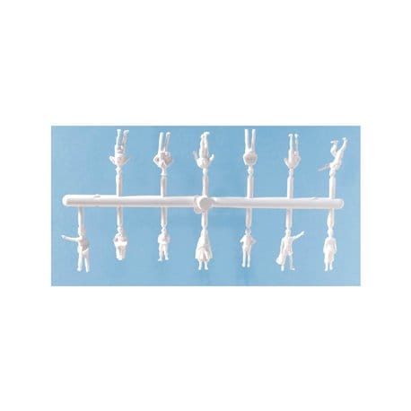 Modelscene 5202 Unpainted Hikers Public Service Personel scouts & Cart