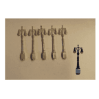 P & D Marsh PW31 OO Gauge Ornate Double Globe Street Lamps 5