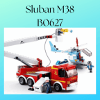Sluban M38 B0627 Platform Fire Truck & Fire Helicopter