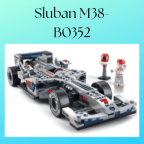 Sluban M38-B0352 Racing Team Silver Racer