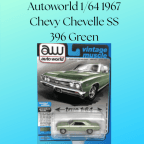 Autoworld 1/64 1967 Chevy Chevelle SS 396 Green