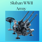 Sluban WWII Army German anti-aircraft gun