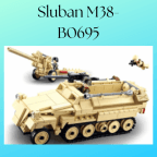 Sluban M38-B0695 WWII SD KFZ 251 HALF TRACK K18 105MM CANNON