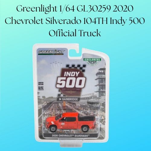 Greenlight 1/64 GL30259 2020 Chevrolet Silverado 104TH Indy 500 Official Truck