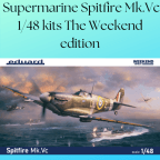 Supermarine Spitfire Mk.Vc 1/48 kits The Weekend edition kit of British WWII fighter plane Supermarine Spitfire Mk.Vc in 1/48 scale. Kit offers to build Supermarine Spitfire Mk.Vc flying in RAF, USAAF or Free French Forces. - plastic parts: Eduard - marking options: 4 - decals: Eduard - PE parts: no - painti A - AB216, S/Ldr Robert W. Oxpring, No. 91 "Nigeria" Squadron, RAF Hawkinge, Great Britain, April"June 1942 B - EE613,...