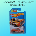 Hotwheels 2013 HW City 83 Chevy Silverado 16/250