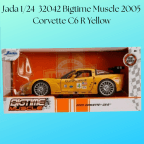 Jada 1/24 32042 Bigtime Muscle 2005 Corvette C6 R Yellow