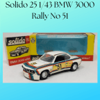 Solido 25 1/43 BMW 3000 Rally No 51