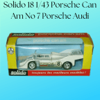 Solido 18 1/43 Porsche Can Am No 7 Porsche Audi