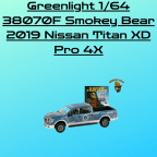 Greenlight 1/64 38070F Smokey Bear 2019 Nissan Titan XD Pro 4X