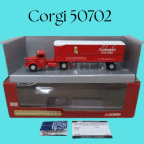 Corgi 50702 Mack L J Semi Fruehaug Container Diecast Truck Schaefer Brewing 1:50
