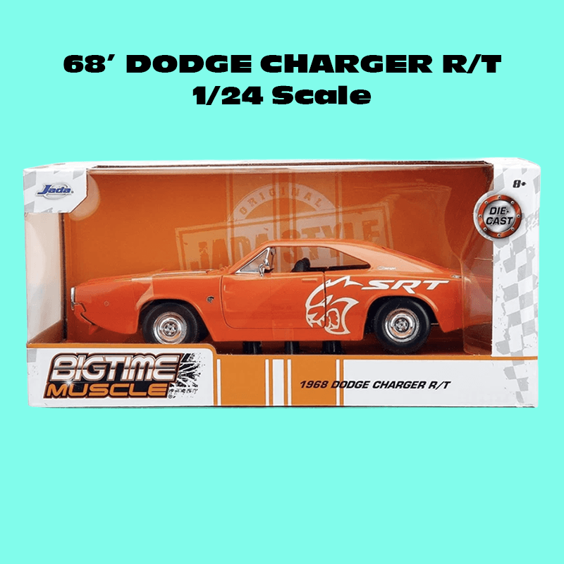 JADA 1/24 BigTime Muscle 68' Dodge Charger R/T Orange