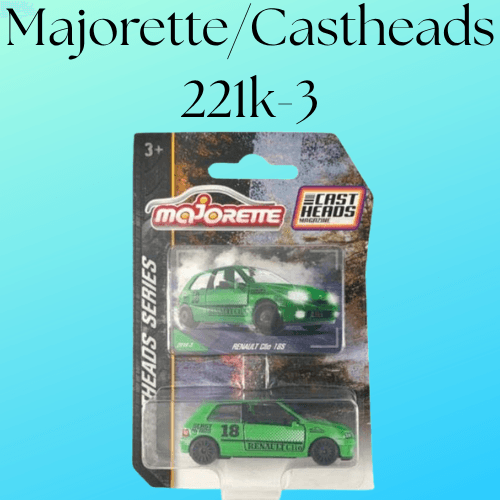 Majorette/Castheads 221k-3 Renault Clio 16S 1/64 Scale
