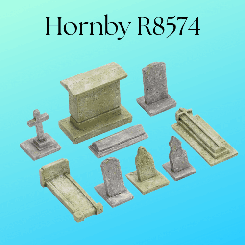 Hornby R8574 Set of 9 Gravestones 1/76 Scale